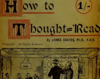 TELEPATHY & THOUGHT TRANSFERENCE, Instructional Book (1893) psychometry, clairvoyance, altered states, psychic, third eye, intuition, Pdf
