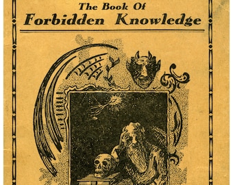 FORBIDDEN KNOWLEDGE: Black Magic, Superstitions, Charms, Divination, Signs, Omens - 36 page vintage eBook PDF download, Witchcraft, Occult