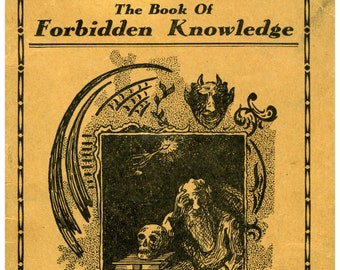 FORBIDDEN KNOWLEDGE: Black Magic, Superstitions, Charms, Divination, Signs, Omens - 36 page vintage eBook PDF download, Witchcraft, Occult