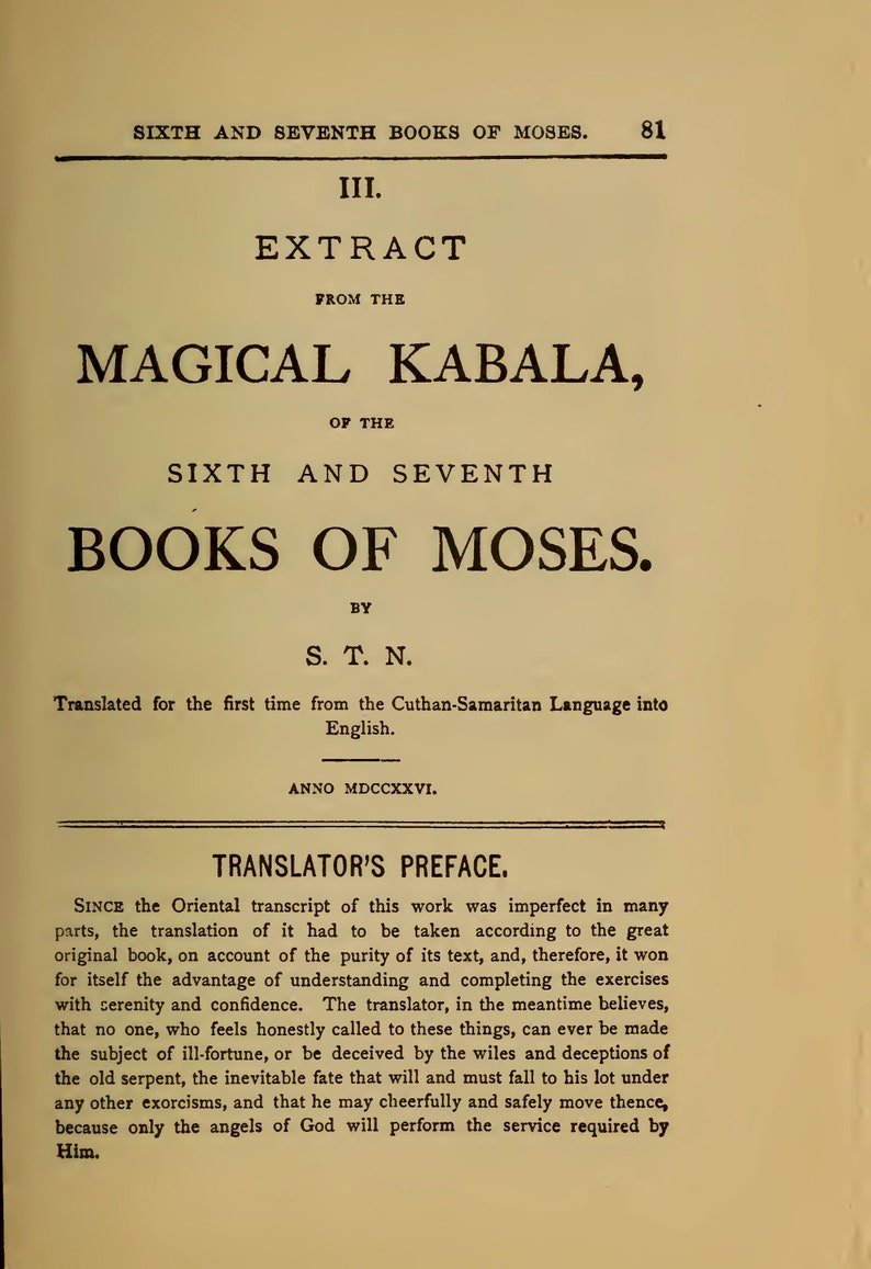 Where Can I Get The Seventh Book Of Moses SIXTH & SEVENTH BOOK of Moses Illustrated Magical Seals - Etsy