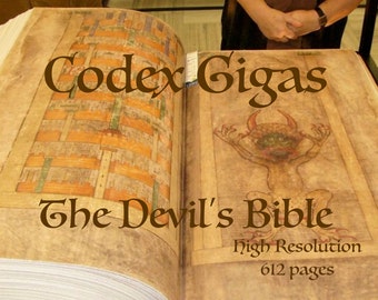CODEX GIGAS Devil's Bible - Very High Resolution (484 MB) - Created with Lucifer, World's Largest Medieval Manuscript, Latin, Pdf, 612 pages