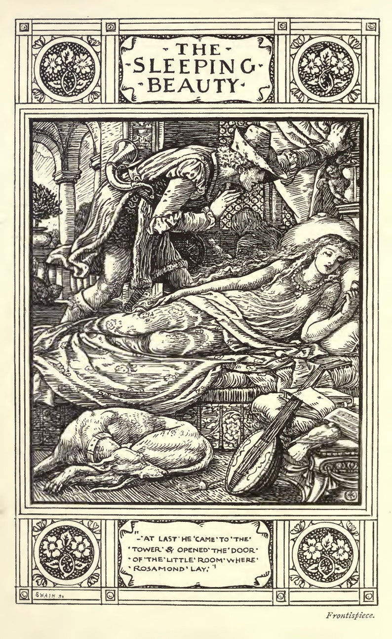 GRIMM FAIRY TALES - Illustrated Vintage Grimm Brothers, Sleeping Beauty, Rapunzel, Hansel Gretel ...