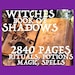WITCHES BOOK of SHADOWS - complete 2840 pages, Magic, Spells, Witchcraft, Potions Rituals, Occult, Witch, Wiccan, Pagan - digital ebook Pdf 