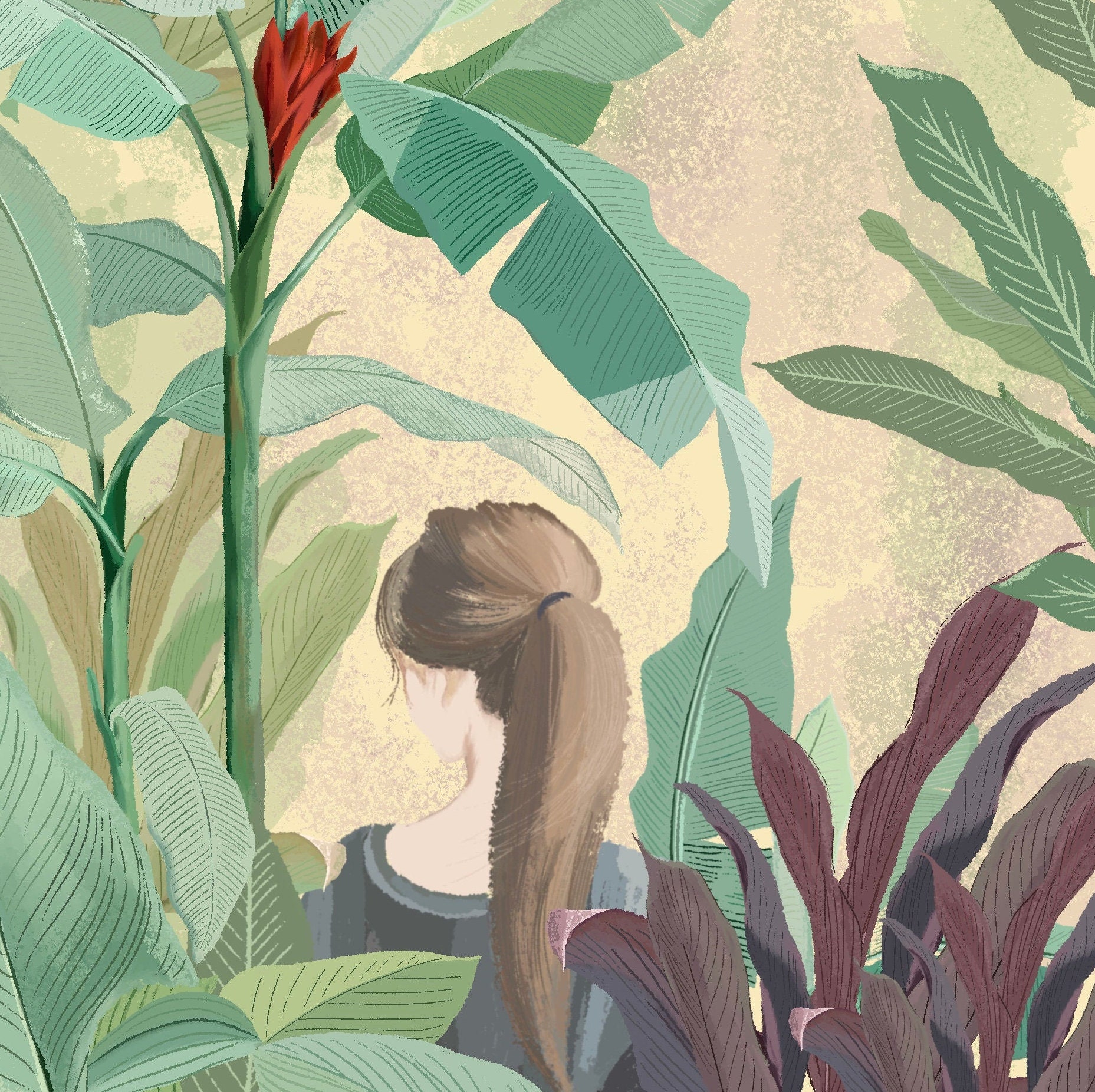 Downloadable Print Botanical print of Illustration and | Etsy