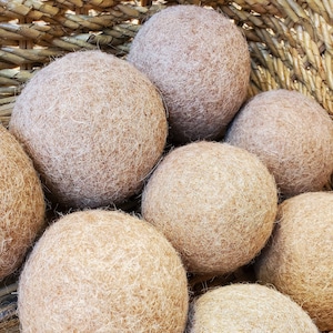 All Natural Wool Dryer Balls, Handmade Alpaca Dryer Balls, Unscented, Eco Friendly, Plastic Free Laundry
