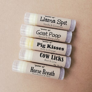 Cow Gifts, Chicken Gifts, Birthday Gift, Happy Gifts, Lip Balm in Tube, Horse Gits image 1