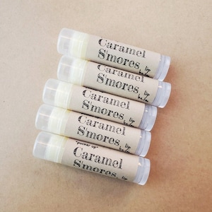 Caramel S&#39;mores Lip Balm, Candy Lip Balm Flavor, Camper Gifts