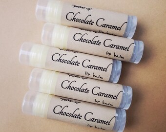 Valentines Day Gift, Lip Balm, Chocolate Caramel, Galentines Day, Self Love Gift