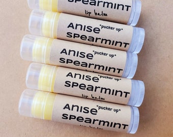 Anise Spearmint Lip Balm, Moisturizing Lip Care For Tweens, Party Favors