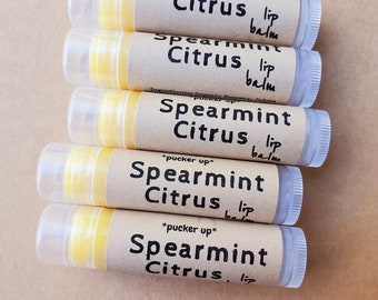 Spearmint Citrus Lip Balm, Lip Care