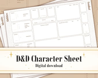 D&D Character Sheet | DnD Digital Tools | Printable download for Dungeons and Dragons 5e players and DMs