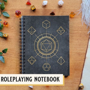 D&D Roleplaying Notebook | Dungeons and Dragons roleplaying notebook | Character, spells and quest journal for TTRPG DnD 5e