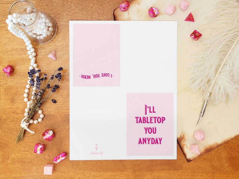 Printable Nerdy Valentine's Day Card | Dungeons and Dragons Pick up ...