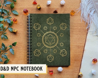 D&D NPC Notebook | Dungeons and Dragons Characters Compendium | Non-player character creation notebook for TTRPG DnD 5e