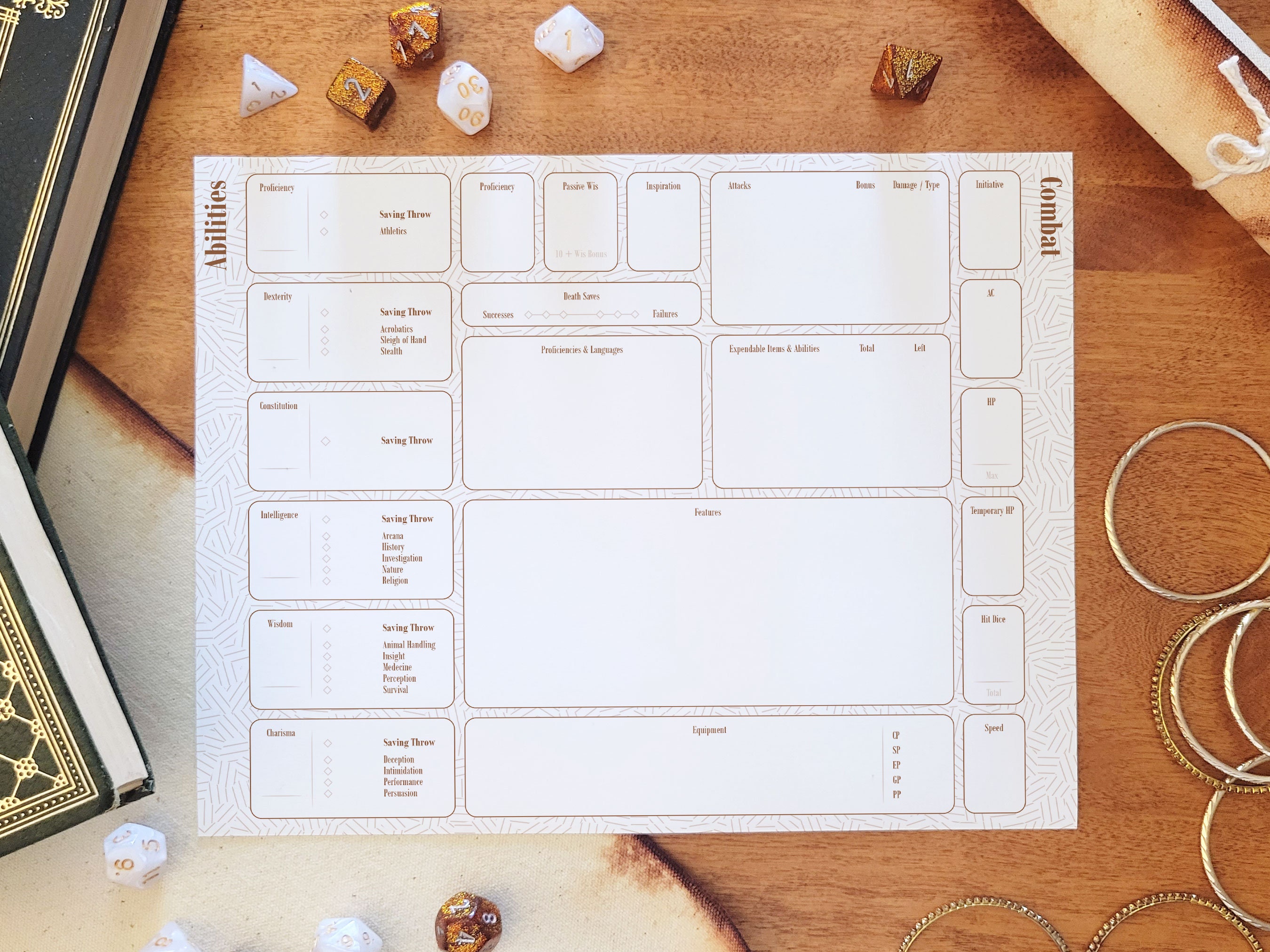 D&D Character Sheet Dnd Digital Tools Printable Download for Dungeons ...
