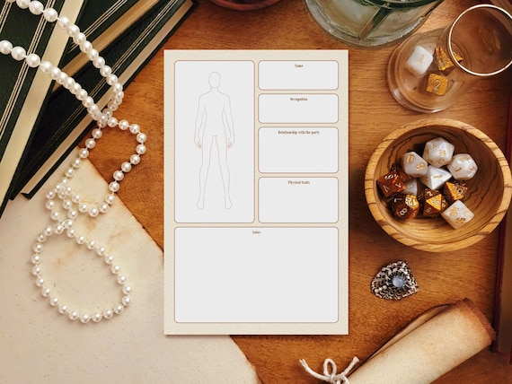 NPC Tracker Notepad: D&D, Pathfinder, TTRPG Campaign Organizer