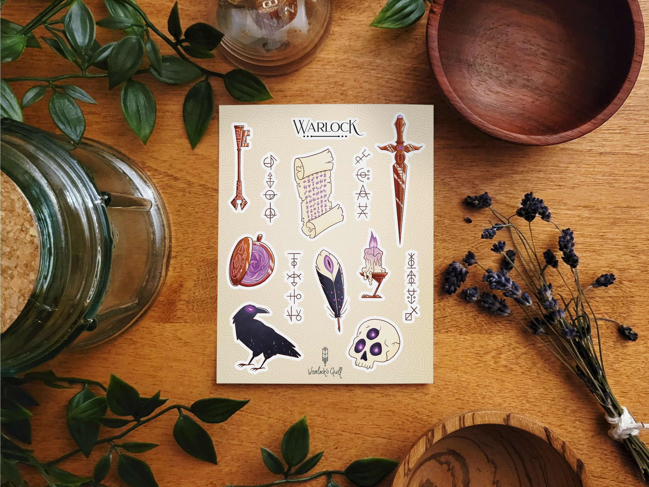 Warlock Sticker D&D Warlock Sticker Sheet | Dungeons and Dragons Stickers | 12 Stickers ...