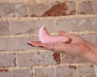 Handmade Clay Slug Figurine: Colorful Home Decor Trinket