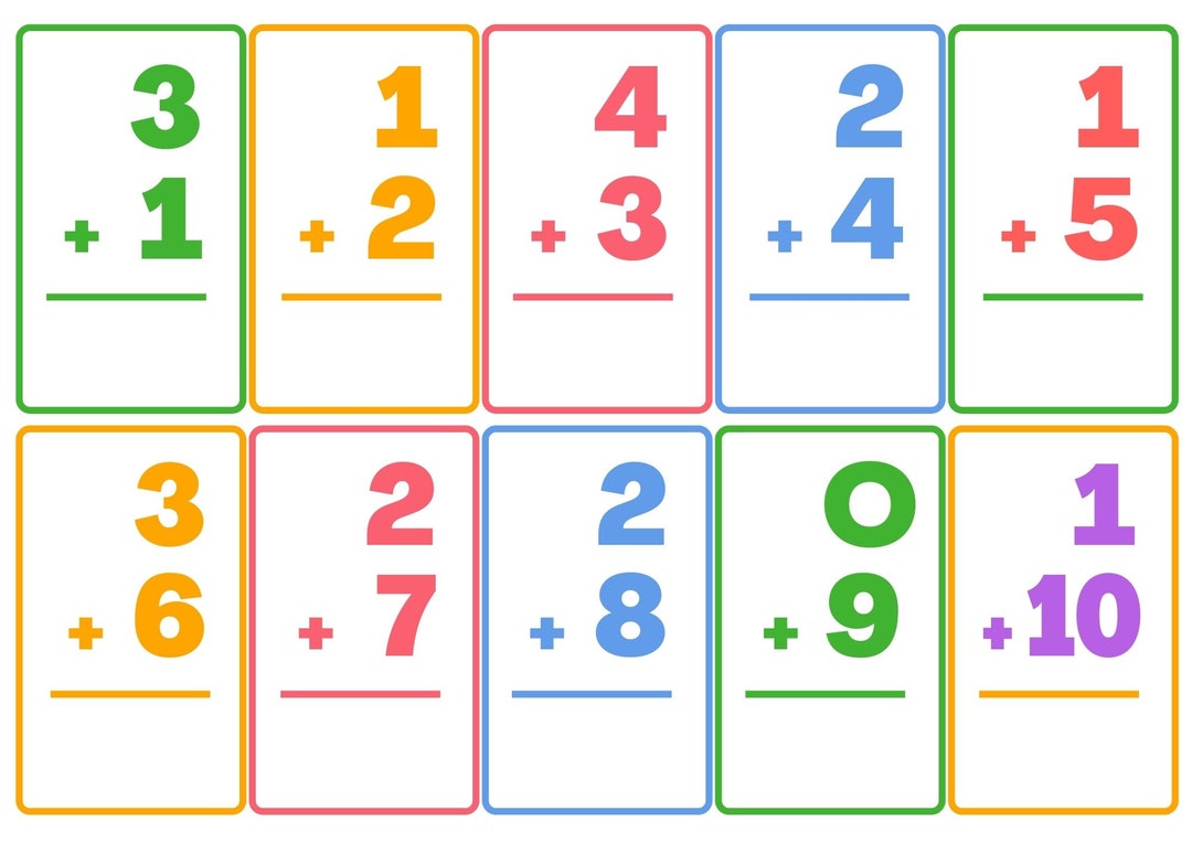 Flashcards, Addition Worksheets, Single Addition Sheets, Flashcard