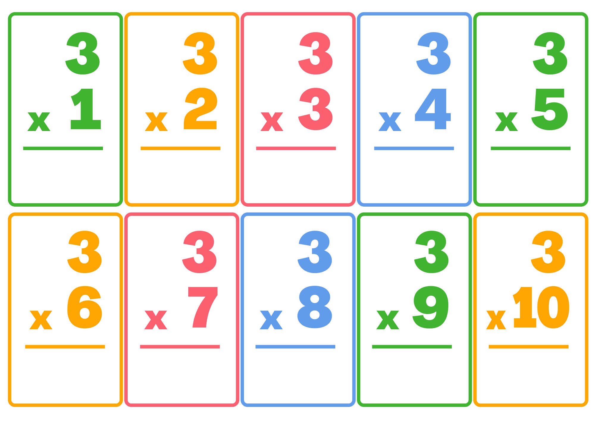 Multiplication Flashcards Multiplication Flash Cards Etsy