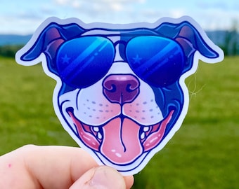 Pegatina de Pitbull para botellas de agua, Regalo de mamá de Pitbull, Regalo de Pitbull, Mamá de Pittie, Pegatina de Pitties, Pegatinas de vinilo impermeables para botella de agua