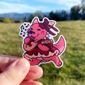 Kobold bard sticker for laptop, DnD decal for cars, Dnd sticker Waterproof vinyl stickers for waterbottle, Dungeons and dragons gifts