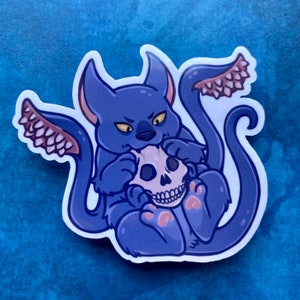 Pegatina Displacer Beast Kitten DnD para computadora portátil, Lindas pegatinas DnD, Regalos de mazmorras y dragones, Pegatina del planificador DnD, Regalo para DM, Regalos DnD