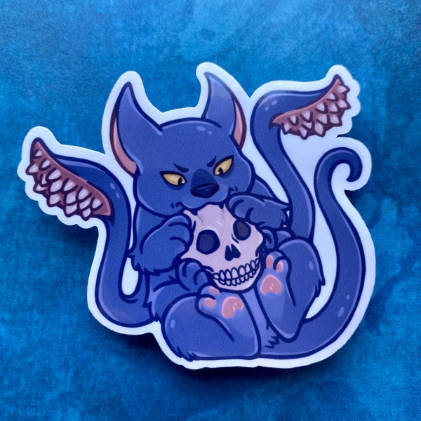 Displacer Beast Kitten DnD sticker for laptop, Cute DnD stickers, Dungeons and dragons gifts, DnD planner sticker, Gift for DM, DnD gifts