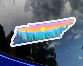 Tennessee-klistermärken för bil, Tennessee-staten, TN-dekal, Smoky Mountains-klistermärke, vattentäta vinylklistermärken för lastbil, Tennessee-present till honom