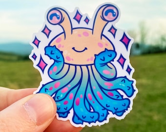 Flumph Dnd sticker for laptop, DnD monster art, Waterproof vinyl stickers for waterbottle, Dungeons and dragons gifts, Dnd gifts for him