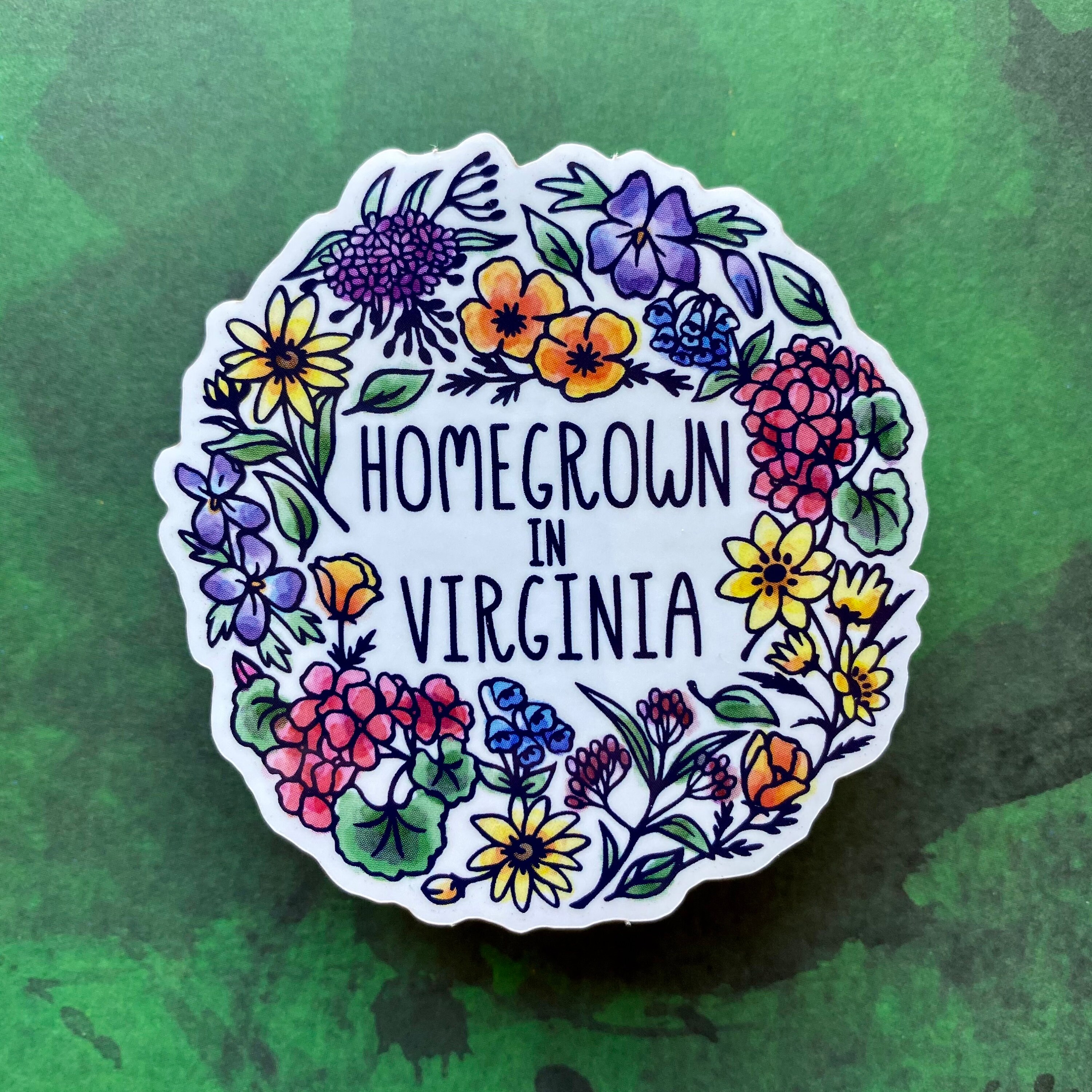 Virginia Pride, Virginia Flower Sticker, Wildflower Stickers, Virginia ...