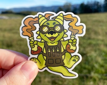 Kobold alchemist sticker for laptop, DnD decal for cars, Dnd sticker Waterproof vinyl stickers for waterbottle, Dungeons and dragons gifts