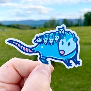 Autocollant d’opossum mignon, Autocollant d’opossum pour bébé, Cadeaux d’opossum, Cadeaux d’opossum, Autocollants en vinyle imperméables pour bouteille d’eau, Cadeau pour anniversaire