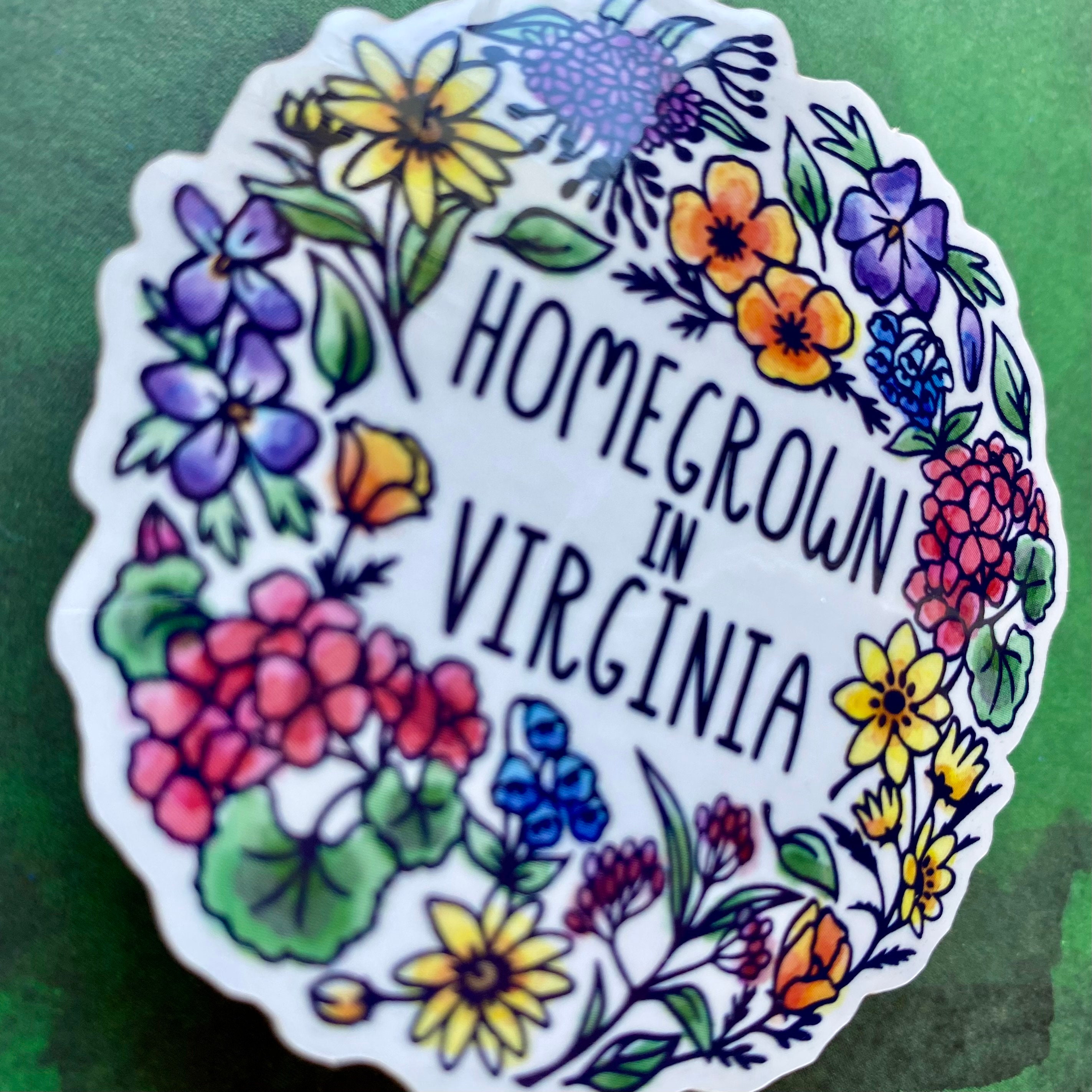 Virginia Pride, Virginia Flower Sticker, Wildflower Stickers, Virginia ...