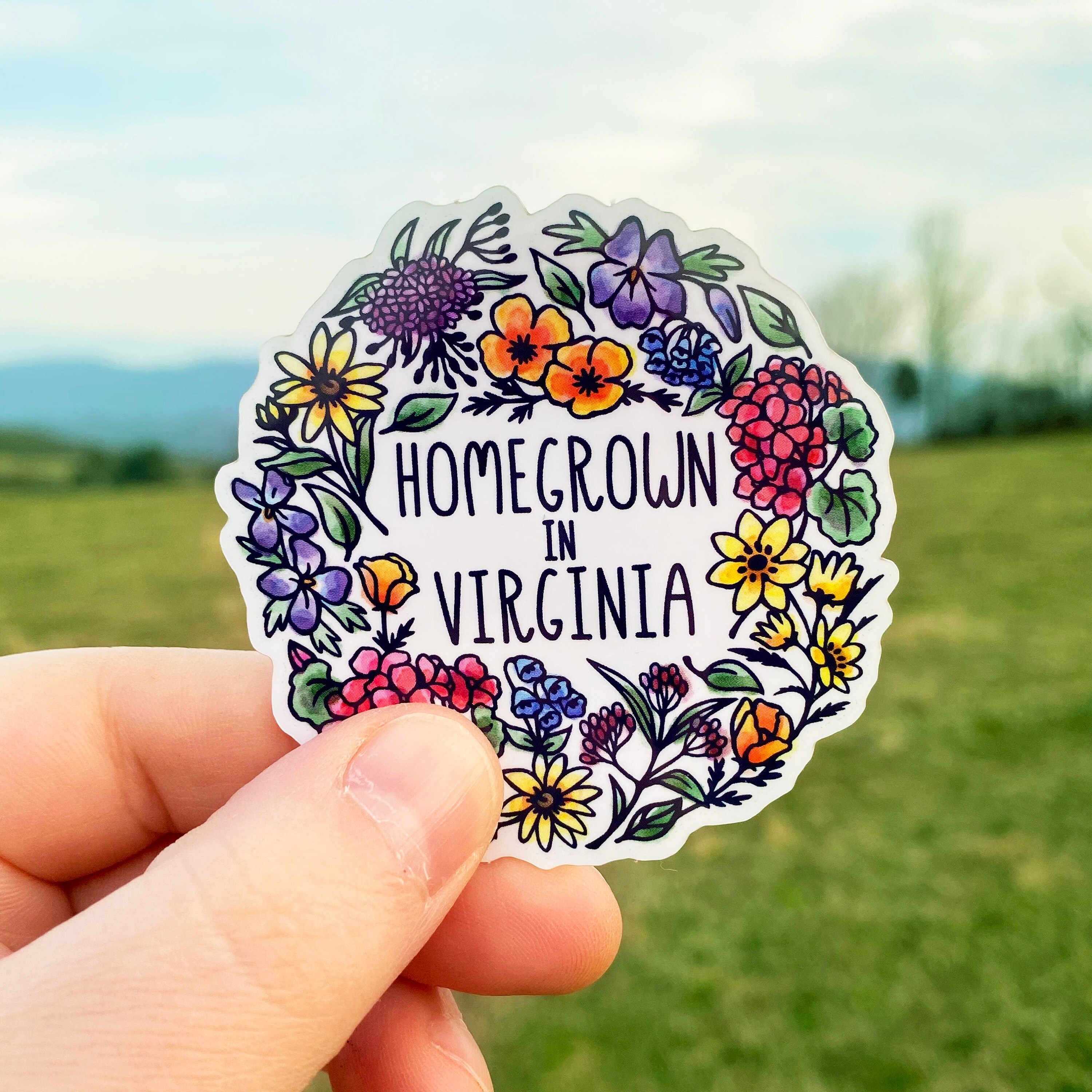 Virginia Pride, Virginia Flower Sticker, Wildflower Stickers, Virginia ...