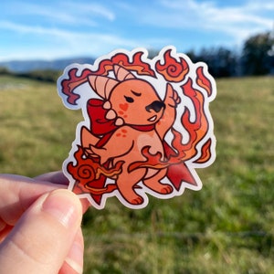 Kobold sorcerer sticker for laptop, DnD decal for cars, Dnd sticker Waterproof vinyl stickers for waterbottle, Dungeons and dragons gifts