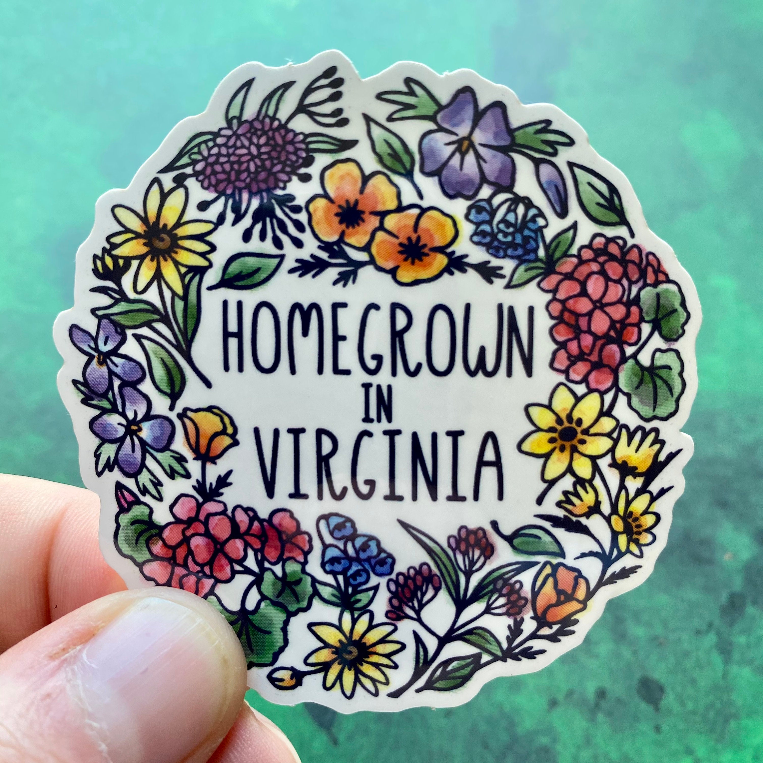 Virginia Pride, Virginia Flower Sticker, Wildflower Stickers, Virginia ...