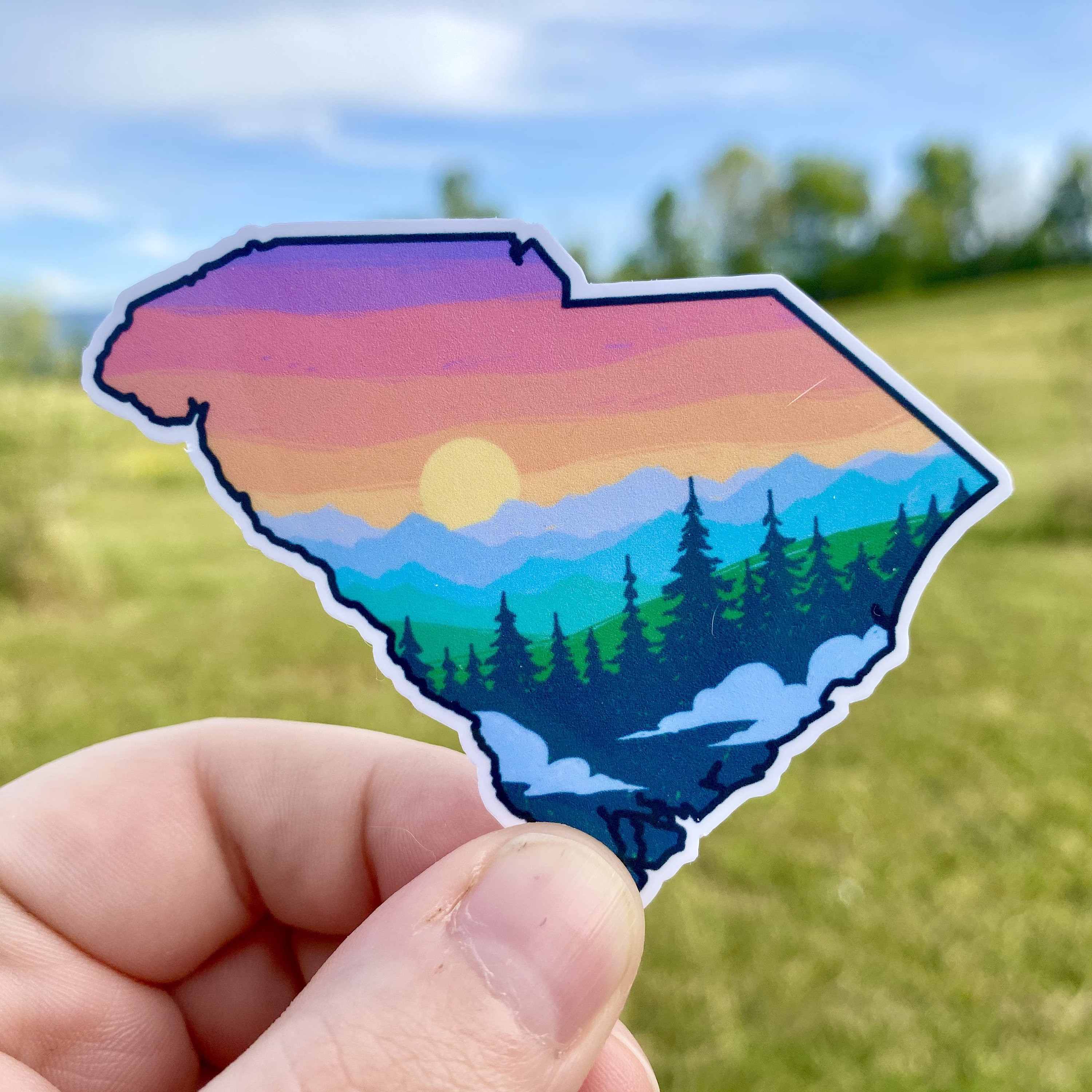 Sc Llr Sticker South Carolina Sticker for Laptop, SC Decal Car, Smoky Mountains ...