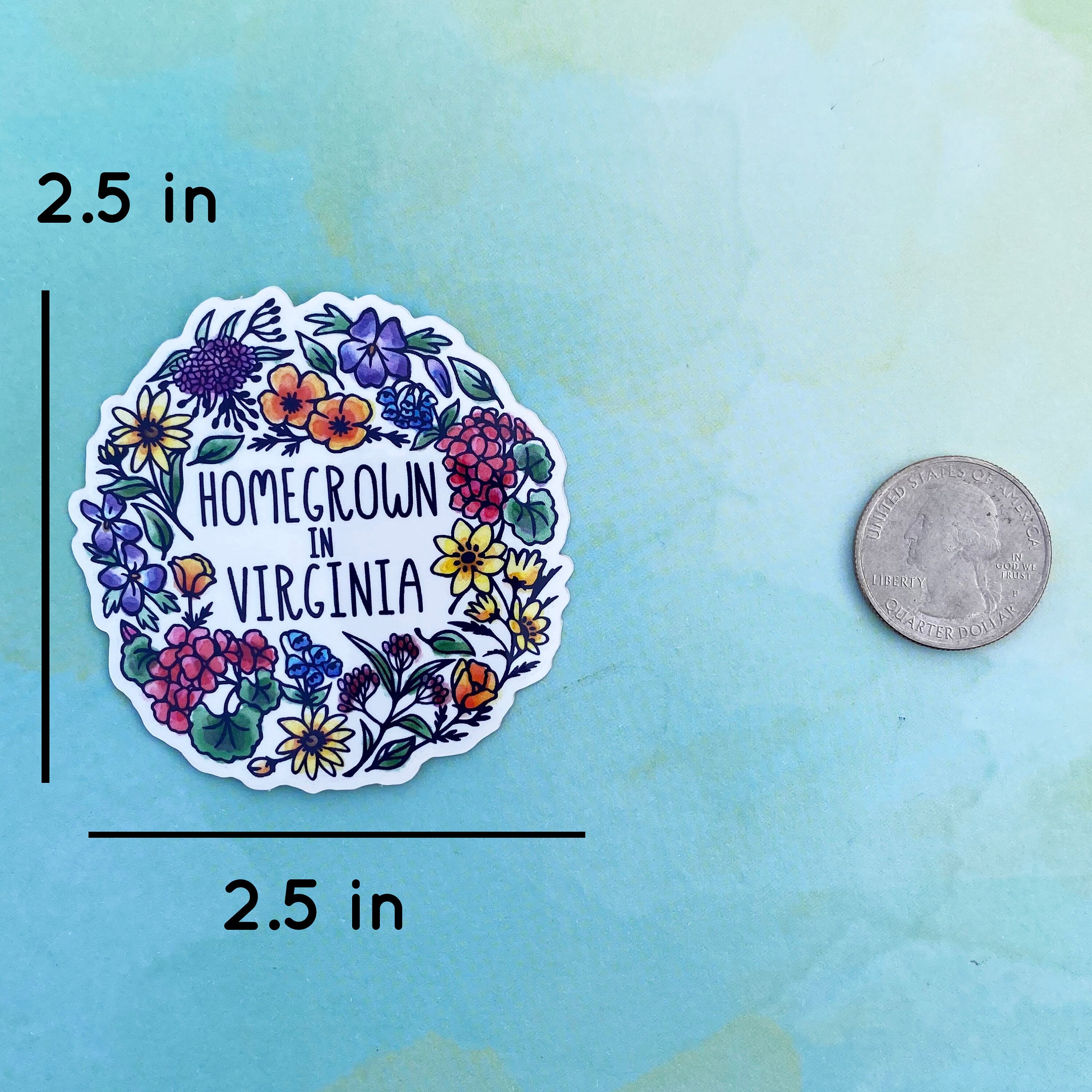 Virginia Pride, Virginia Flower Sticker, Wildflower Stickers, Virginia ...