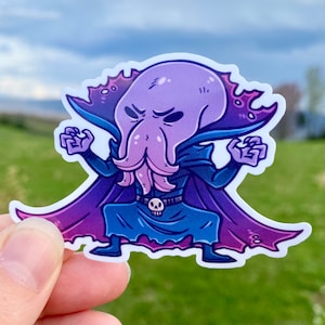 Lindas pegatinas DnD, mazmorras y dragones Mindflayer pegatinas, monstruos DnD, pegatinas de vinilo impermeables para botella de agua, regalos DnD para DM