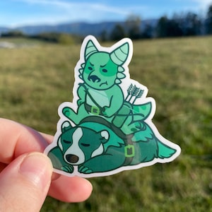 Kobold ranger sticker for laptop, DnD decal for cars, Dnd sticker Waterproof vinyl stickers for waterbottle, Dungeons and dragons gifts