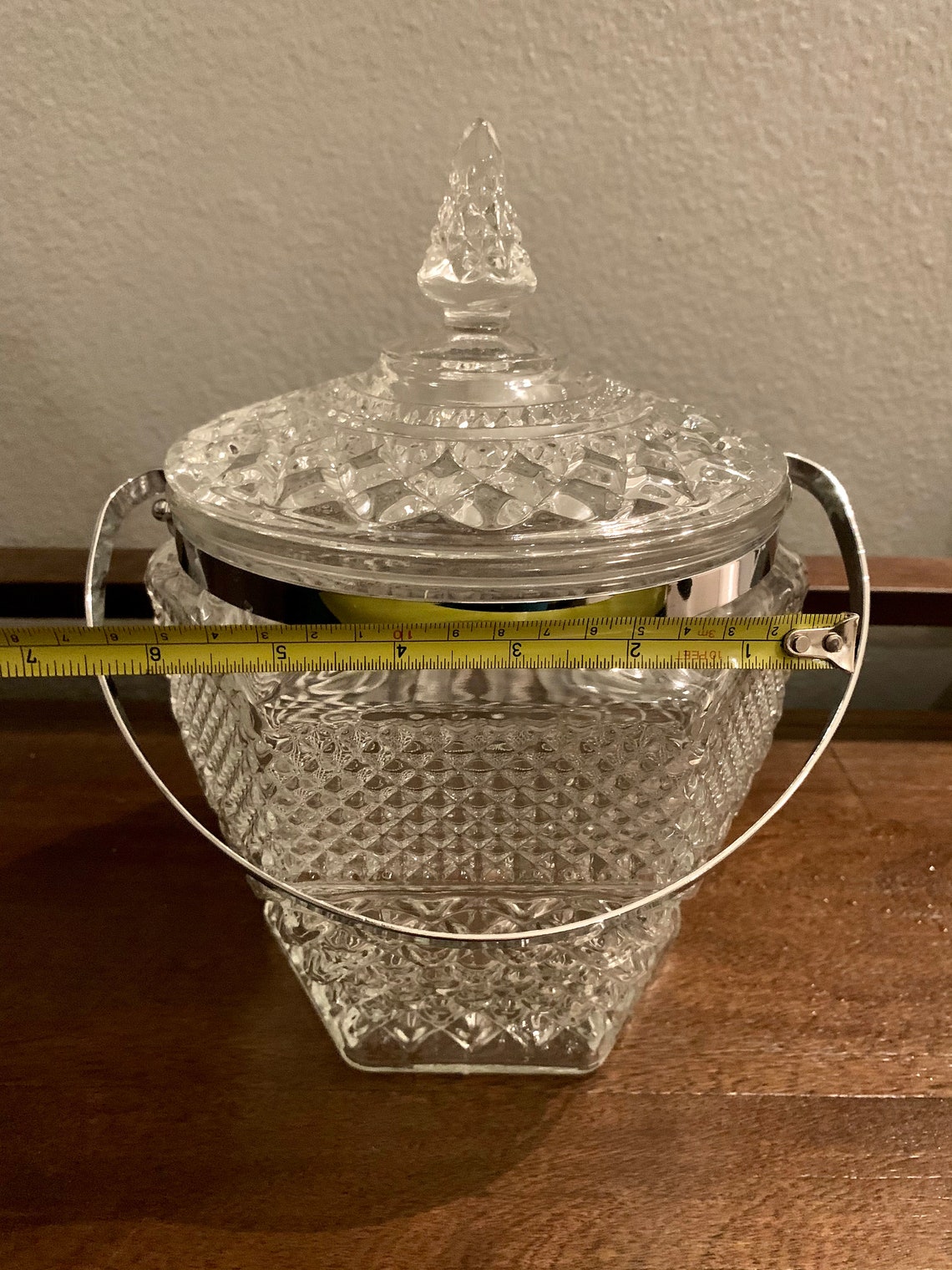 Vintage Hollywood Anchor Hocking glass ice bucket Etsy