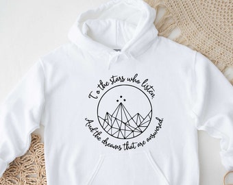 Acotar Velaris Sweatshirt, Night Court symbol, Sarah J Maas A Court of Thorns and Roses Court of Dreams Hoodie. Gift for the Rhysand fangirl