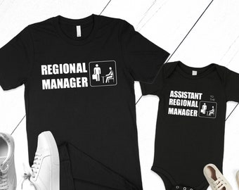 Regional Manager and Assistant to the Regional Manager Shirt, The Office, 1st Matching Kids Shirt,Fathers Day Gift,Matching Father Son Shirt