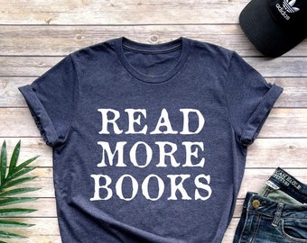 Book Lover Shirt, Drink Tea Read Books Be Happy, Teacher Gift, Book ...