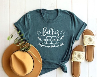 Belle shirt, Disney shirt for women, Beauty and the Beast shirt, Belle's BOOK CAFE, Disney Princess shirt, unisex fit