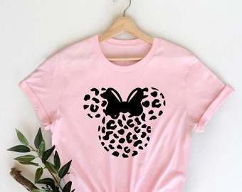Ear Shirt, Leopard Mickey Shirt, Leopard Minnie, Cheetah Mickey Shirt Minnie Shirt, Shirts for Women, Animal Kingdom shirt, Vacation Shirt,