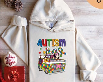 Disney Mickey and Friends Autism Awareness Hoodie, Autism Puzzle Shirt, Mickey and Pluto Autism Shirt, Mickey Autism Awareness Sweatshirt