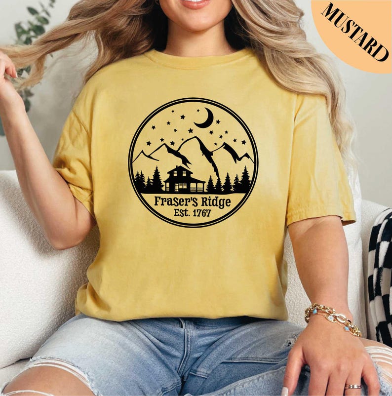 Fraser's Ridge Shirt, Claire Shirt, Outlander Book Series Shirt, Jamie Fraser Shirt, Comfort Colors Shirt, Sassenach Gift Shirt,Bookish Gift image 1