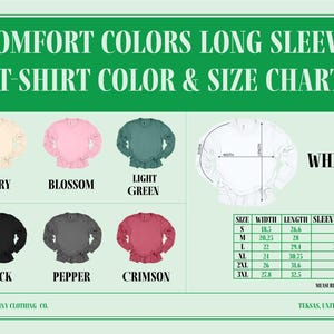 a poster with different colors and sizes of shirts
